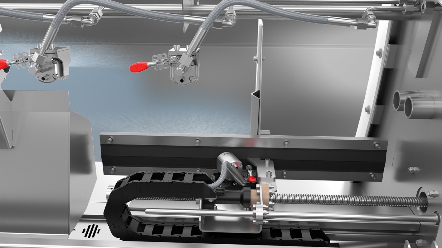 Nelspray system installed on production line